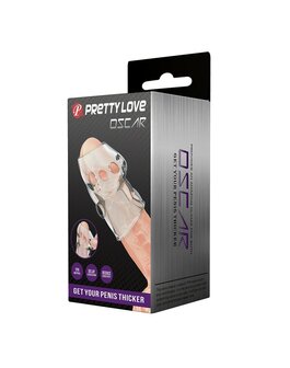 Pretty Love Oscar - Penis Sleeve - Cock Sleeve Voor Langdurige en Sterkere Erecties - Transparant
