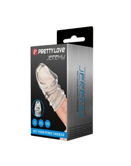 Pretty Love Jeremy - Penis Sleeve - Cock Sleeve Voor Verminderen Bloedstroom voor Hardere Erecties - Transparant