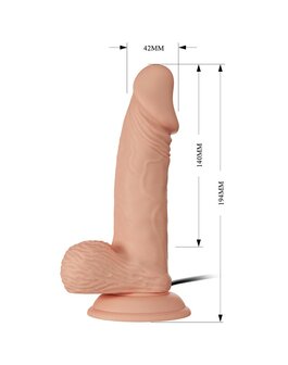 Pretty Love - Zebulon - Dildo - Realistische Vibrerende Dildo - Met Afstandsbediening - Lichte Huidskleur