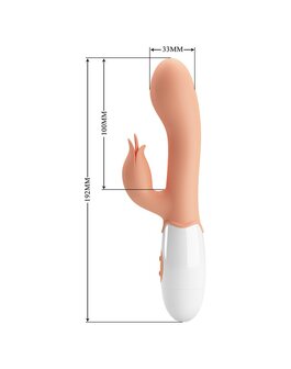 Pretty Love - Bloody Mary - Vibrator - Rabbit Vibrator met Clitoris Stimulatie - Lichte Huidskleur - Geeft Intens en Krachtig Plezier