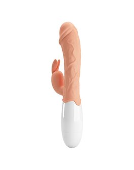 Pretty love Easter Bunny - Vibrator - Realistische Rabbit Vibrator - Lichte Huidskleur - Geeft Intens G Spot en Clitoris Stimulatie