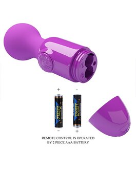 Pretty Love Little Cute - Vibrator - Mini Stick - Mini Wand Vibrator - Paars - Compact, Krachtig en Veelzijdig