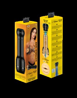 Kiiroo - Combo Set - Interactieve PowerBlow Zuigmasturbator en FeelStar Victoria June Mond Stroker - Een Revolutionaire Beleving