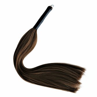 Kiotos - Verleidelijke Haarzweep van 100% Polyester - Lengte 65 cm - Bruin