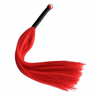 Kiotos - Verleidelijke Haarzweep van 100% Polyester - Lengte 65 cm - Rood
