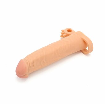 Kiotos Realistic Penis Sleeve van 19 cm met Vibrator Bullet Houder en Ball Stretcher - Boost Je Intieme Momenten!