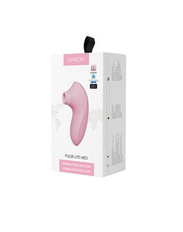 SVAKOM Pulse Lite Neo - Luchtdruk Vibrator met App-bediening - Licht Roze