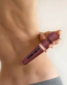 Viotec Titan - Wand Vibrator - Massager - Goud en Wijnrood - Luxueus Zacht Siliconen