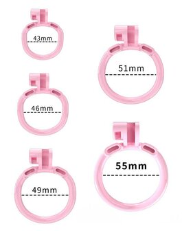 Rimba Toys - P-Cage PC01 - Kunststof Kuisheidskooi - Peniskooi - Chastity - Roze - Medium