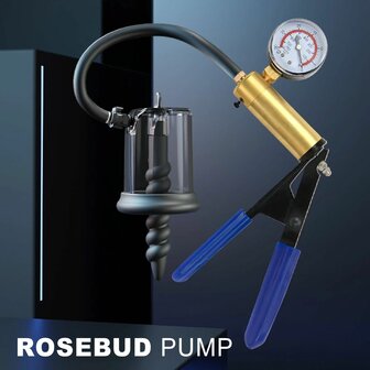 LuvPump - Rosebud Pomp - Manual Anaal Pomp - Dubbele Stimulatie - Messing Pomp Pistool