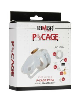 Rimba Toys - P-Cage PC05 - Siliconen Kuisheidskooi - Peniskooi - Chastity - Transparant