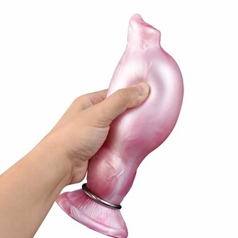 Kiotos Monstar - Breezefury - Opblaasbare Dildo - Roze/Wit