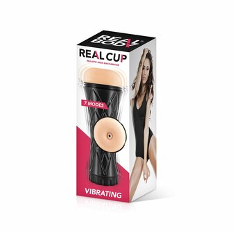 Real Body - Real Cup - Vibrerende Masturbator Cup - Anus - 7 standen