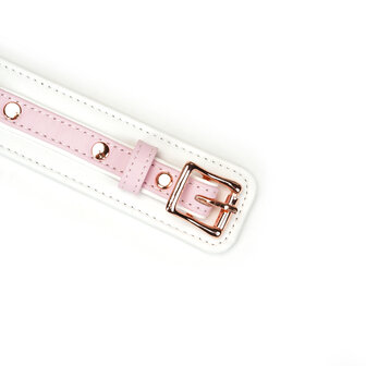 Liebe Seele - Fairy - Leren Collar met Leiband - Roze/Wit