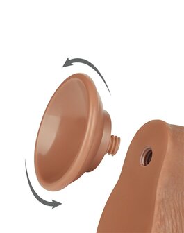 Lovetoy - Dildo Met Sliding Skin Technologie - 19.5 x 3.7 cm - Verwijderbare Zuignap - Medium Huidskleur