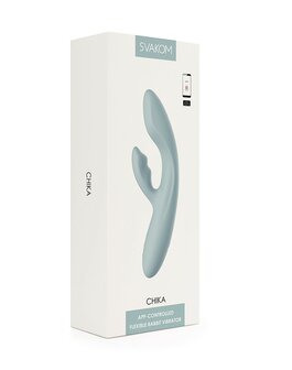 Svakom - Chika - Verwarmende Rabbit Vibrator - Tarzan Vibrator - Met App Control - Lichtgrijs