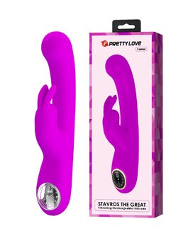 Pretty Love - Lamar - Rabbit Vibrator- Tarzan Vibrator - Met LCD Display - Dieproze