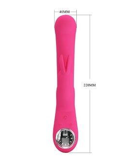 Pretty Love - Lamar - Rabbit Vibrator- Tarzan Vibrator - Met LCD Display - Roze