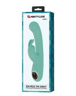 Pretty Love - Lamar - Rabbit Vibrator- Tarzan Vibrator - Met LCD Display - Lichtblauw