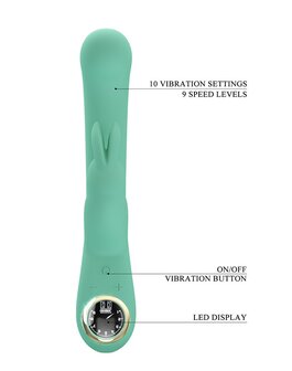 Pretty Love - Lamar - Rabbit Vibrator- Tarzan Vibrator - Met LCD Display - Lichtblauw