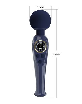 Pretty Love - Skyler - Wand Vibrator - Met LCD Display - Donkerblauw