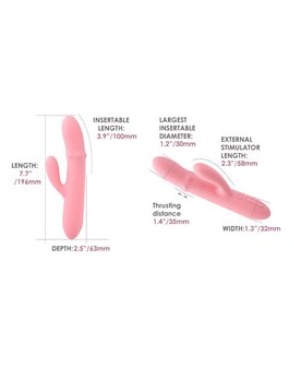 Svakom - Mora Neo - Interactieve Rabbit Vibrator met stotende kralen-ring - App Control - Roze