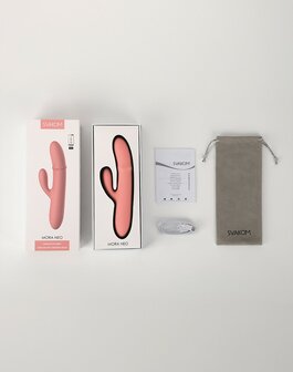 Svakom - Mora Neo - Interactieve Rabbit Vibrator met stotende kralen-ring - App Control - Roze