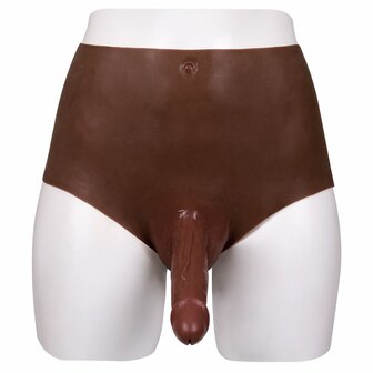 XX-DreamToys - Bodysuit - Female to Male - Drag - Ultra Realistisch Onderlichaam met Penis - Bruin - Maat S