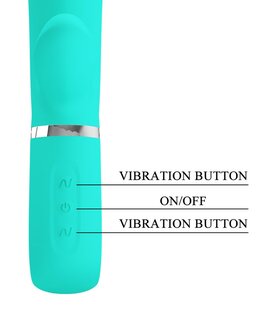 Pretty Love - Thomas - Rabbit Vibrator- Turquoise