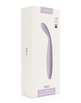 Svakom - Cici 2 - Verwarmende G-Spot Vibrator Met Flexibele Kop - Met App Control - Lila