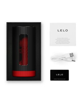 LELO - F1S V3 XL - Interactieve Masturbator met App Control - Rood/Zwart