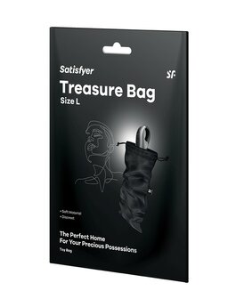 Satisfyer Treasure Bag - Speeltjes Opbergtas - Maat L - Zwart