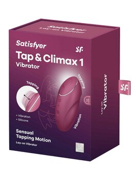 Satisfyer - Tap &amp; Climax 1 - Vibrerende Clitoris Vibrator met Tik/Tapping Functie - Paars