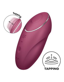 Satisfyer - Tap &amp; Climax 1 - Vibrerende Clitoris Vibrator met Tik/Tapping Functie - Paars