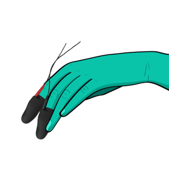 ElectraStim - Electrosex - Siliconen E-stim Vingerhoesjes - Zwart