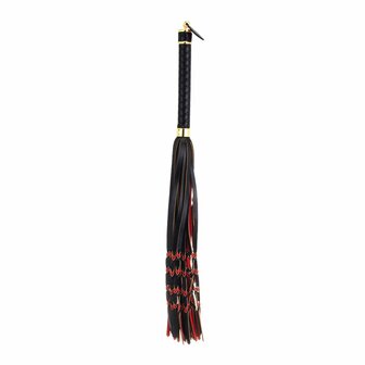 Sevanda - Gevlochten Flogger - Zwart/Rood