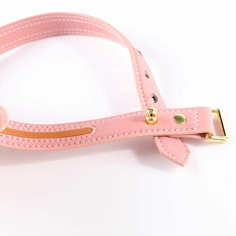 Sevanda - Love Heart Butterfly - Vegan Lederen Collar met Leiband - Roze