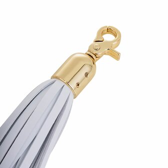 Sevanda - Flogger met Sleutelhanger, Bedel en Peervormige Buttplug - Wit/Goud