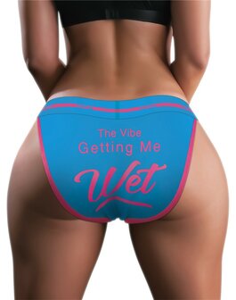 LoveToy - Getting me Wet - Bedrukt Vibrerend Sexy Slipje - Blauw