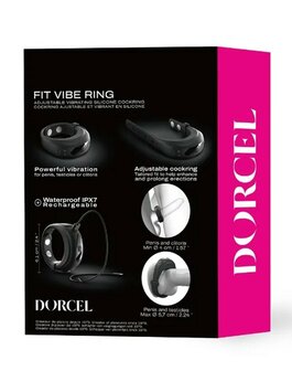 Dorcel - Fit Vibe Ring - Verstelbare Vibrerende Cockring - Zwart