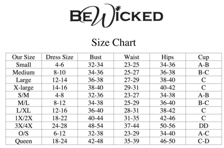 Be Wicked - Skylar - Body - Zwart - Maat S