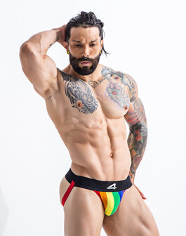 Cut4Men - Sexy Jockstrap -  Pride - Rainbow - Maat L