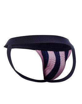 Cut4Men - Sexy Jockstrap -  Stripe - Roze/Zwart - Maat M