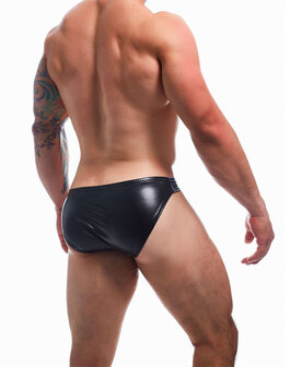 Cut4Men - Sexy Wetlook Herenslip -  Boost - Zwart - Maat L