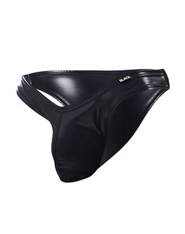 Cut4Men - Sexy Wetlook Herenslip -  Boost - Zwart - Maat L