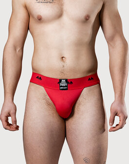 MM Original - REV2 - Reversible Jockstrap - Herenslip - Tailleband 5 cm - Zwart/Rood - Maat XL