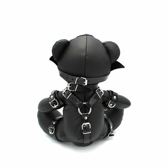 Kiotos Leather - EDDY de BDSM Teddybeer - Black Blindfold - Leder