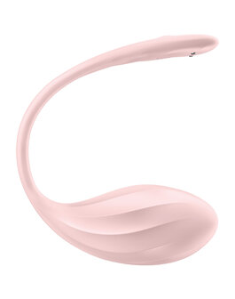 Satisfyer - Ribbed Petal Rose - Draagbare Vibrator - Panty Vibrator - Vibrerend Eitje - Met App Control - Roze