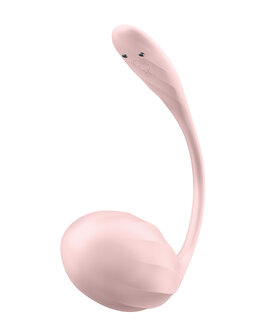 Satisfyer - Ribbed Petal Rose - Draagbare Vibrator - Panty Vibrator - Vibrerend Eitje - Met App Control - Roze