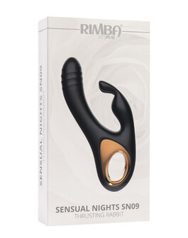 Rimba - Sensual nights SN09 - Stotende Rabbit Vibrator - Zwart